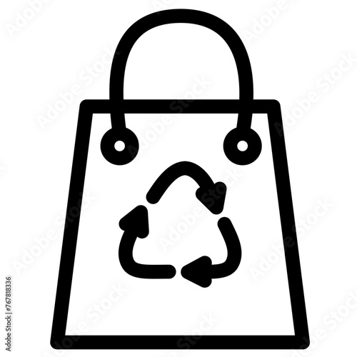 bag icon illustration design with outline