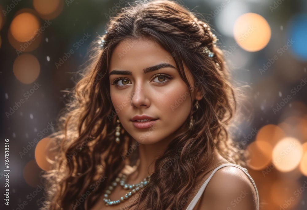 A Portrait Of Breathtakingly Gorgeous, Exotic, Beautiful Woman.
A Portrait Of Breathtakingly Gorgeous, Exotic, Beautiful Woman.