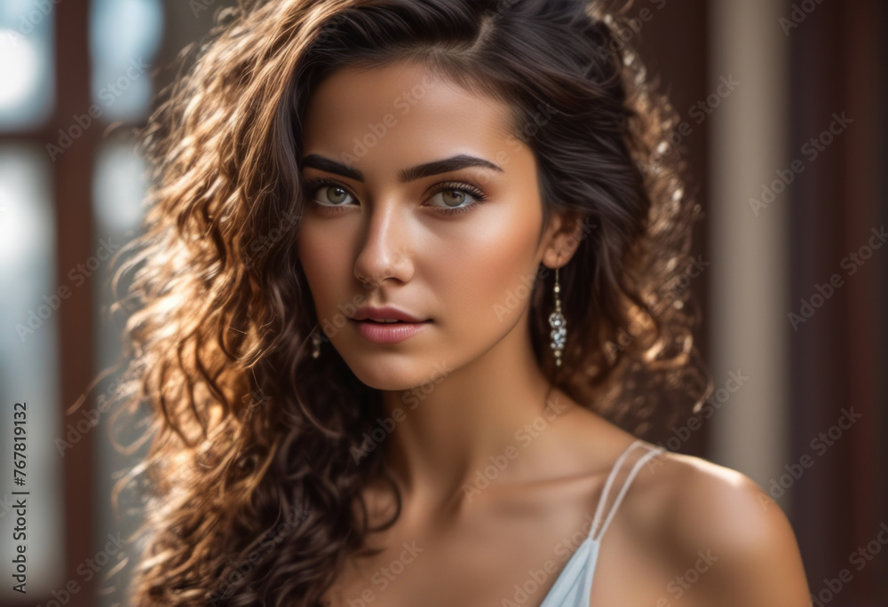A Portrait Of Breathtakingly Gorgeous, Exotic, Beautiful Woman.
A Portrait Of Breathtakingly Gorgeous, Exotic, Beautiful Woman.