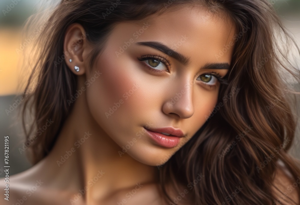 A Portrait Of Breathtakingly Gorgeous, Exotic, Beautiful Woman.
