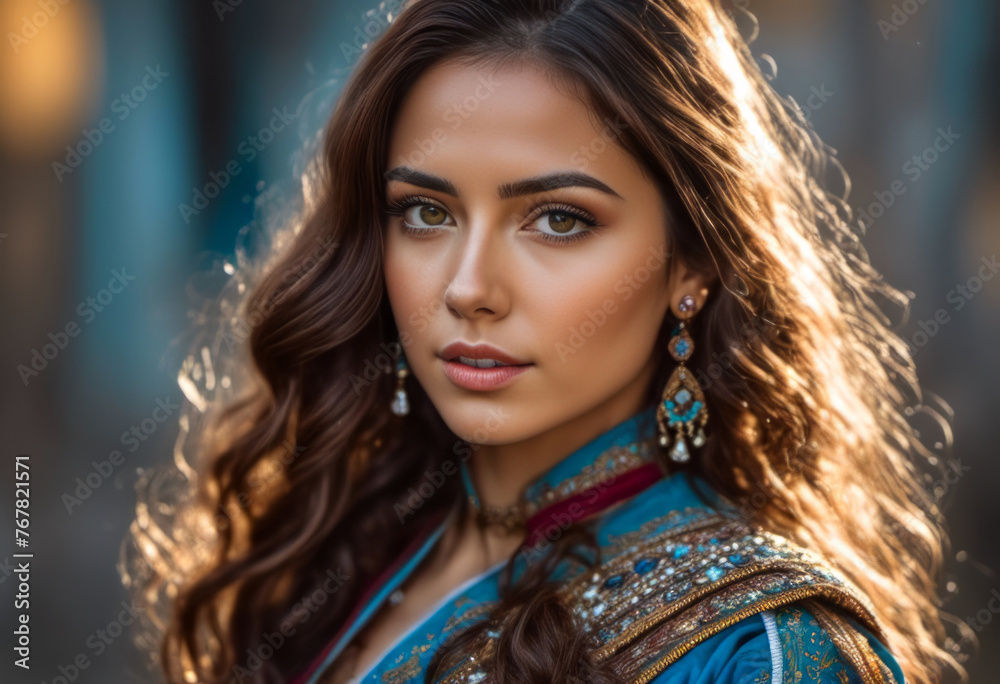 A Portrait Of Breathtakingly Gorgeous, Exotic, Beautiful Woman.
A Portrait Of Breathtakingly Gorgeous, Exotic, Beautiful Woman.