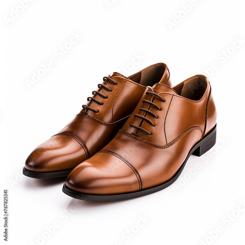 pair of brown shoes