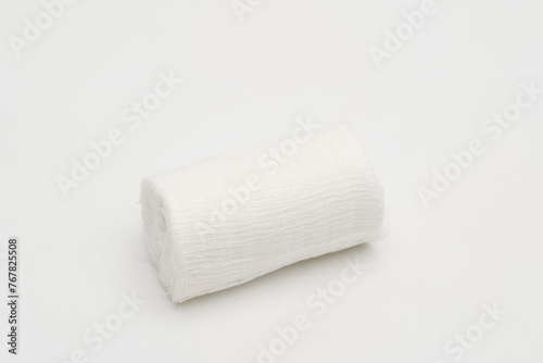 Medical bandage on a white background.