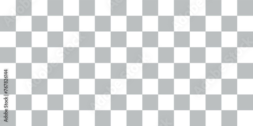 The flooring features a gray and white checkered pattern on a white background, creating symmetry through parallel squares and rectangles