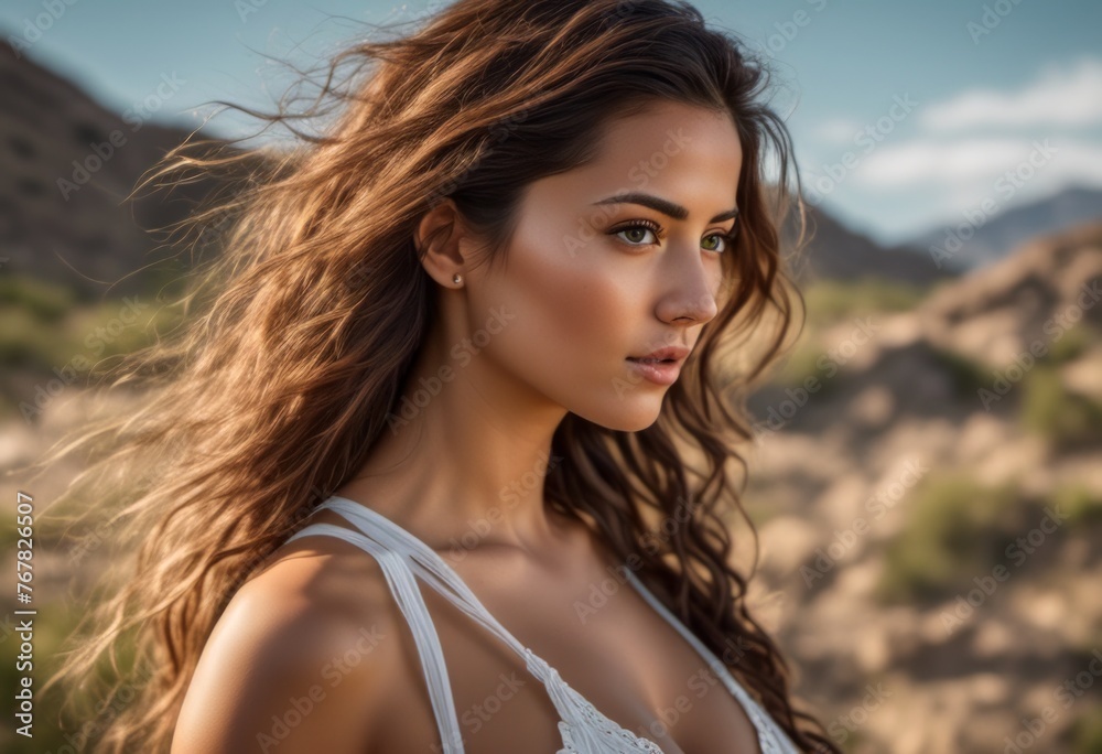 A Portrait Of Breathtakingly Gorgeous, Exotic, Beautiful Woman.
A Portrait Of Breathtakingly Gorgeous, Exotic, Beautiful Woman.