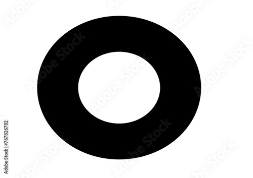 Schwarzer Ring, Kreis,  Weisser Hintergrund, Freisteller