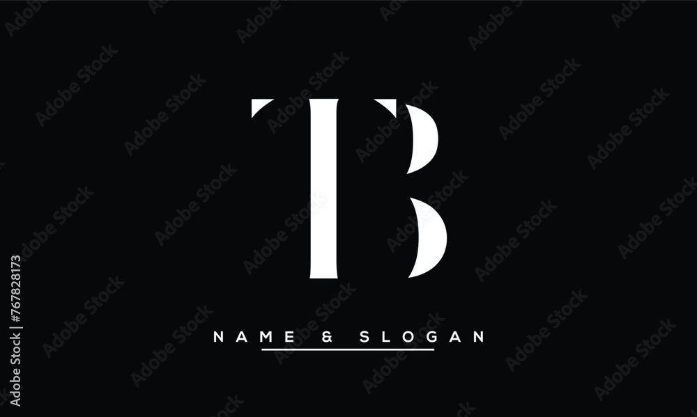 TB, BT, T, B Abstract Letters Logo Monogram TB, BT, T, B Abstract Letters Logo Monogram