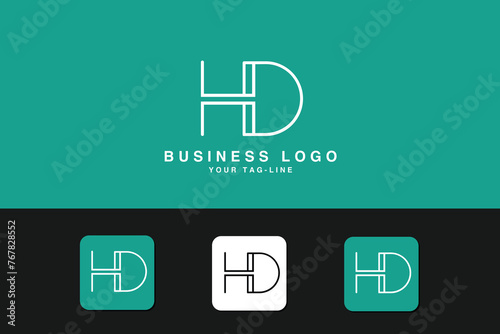 HD, DH, H, D, Abstract Letters Logo monogram