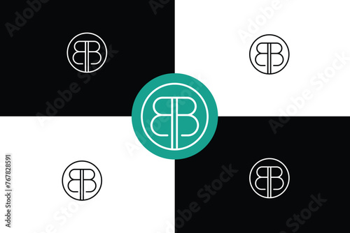 B, BB, Abstract Letters Logo monogram