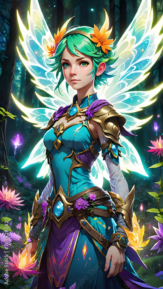 Fototapeta premium fata nel bosco