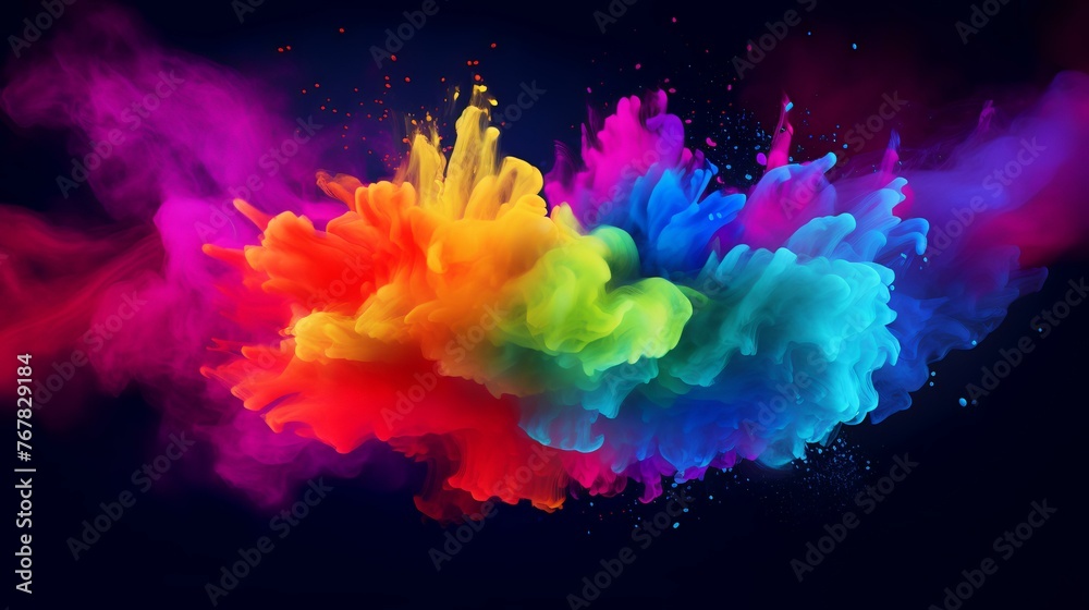 Illustration of a abstract colorful happy Holi background