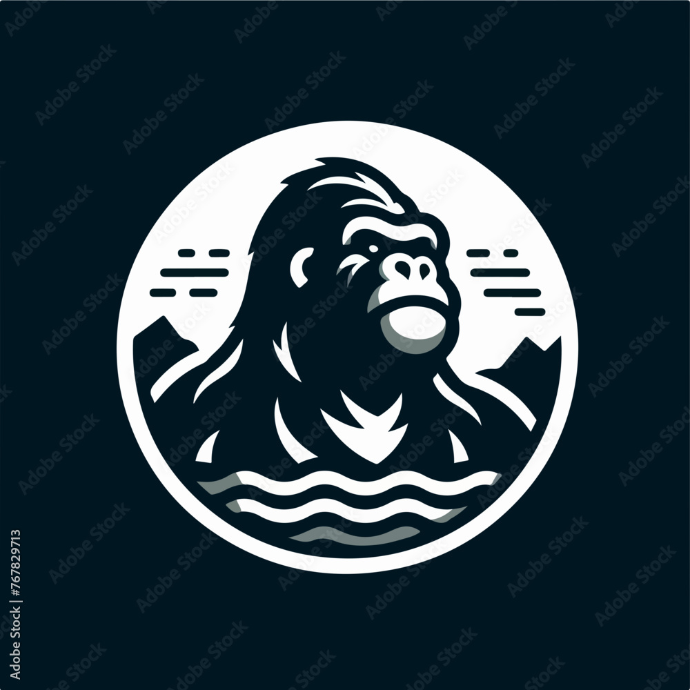Kingkong gorilla angry cartoon ,vector illustrasion