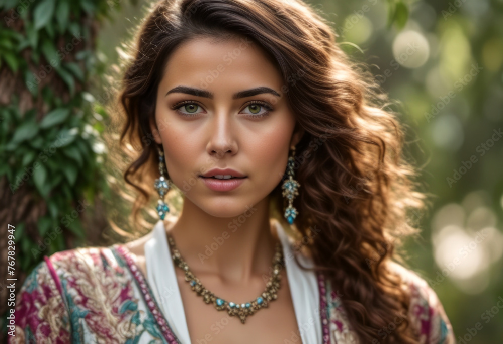 A Portrait Of Breathtakingly Gorgeous, Exotic, Beautiful Woman.
