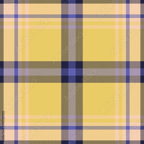 Plaid check pattern. Seamless fabric texture. Tartan textile print.