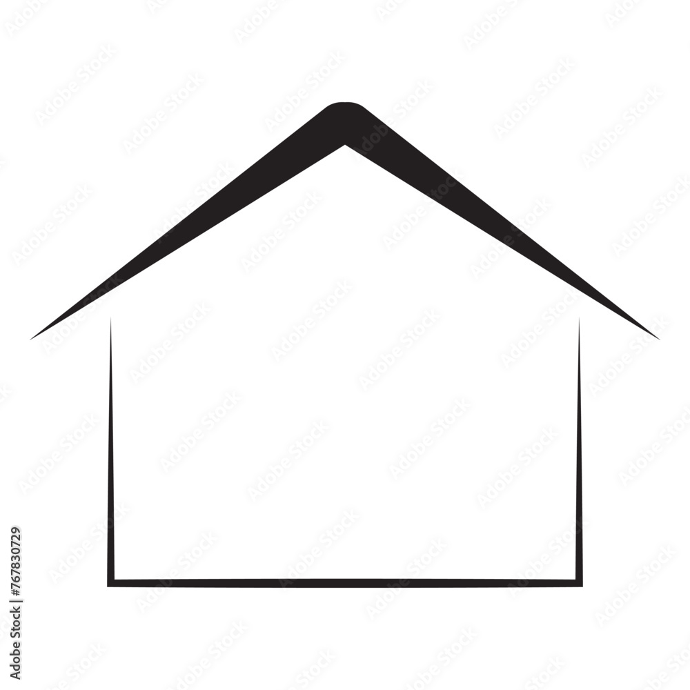 House icon vector. House, real estate icon symbol isolated on a white background. House icon vector. House, real estate icon symbol isolated on a white background.