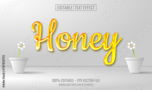 honey editable text effect