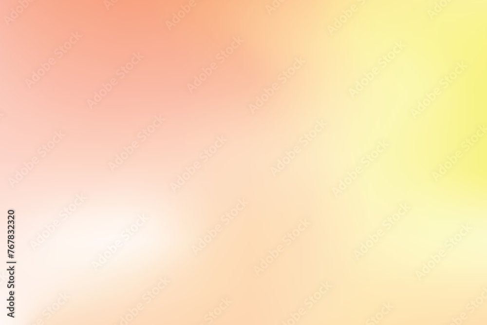 Colorful Mesh Blur Vector Background. Soft Orange and Yellow Color Theme for Webdesign, Poster, Banner. Abtract Gradient Wallpaper Vector.