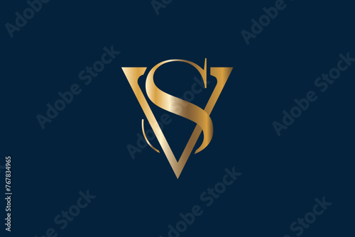 SV, VS, S, V, Abstract Letters Logo Monogram