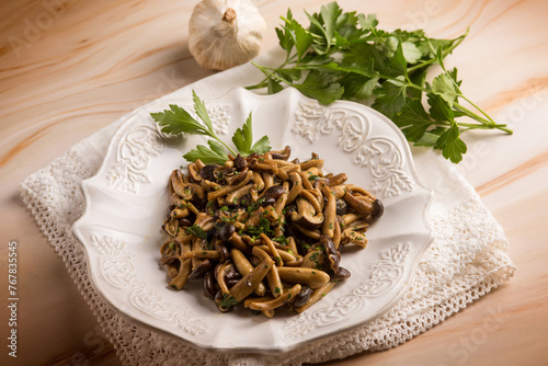 sautéed chiodini mushroom with parsley and garlic