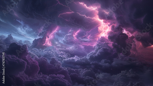 Lightning storm cloud