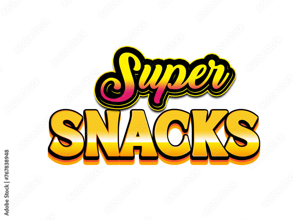 Snacks_Text_Effect. 3D outlined comic text effect. Fun snacks time graphic style on halftone abstract background. Snacks_Text_Effect. 3D outlined comic text effect. Fun snacks time graphic style on halftone abstract background.