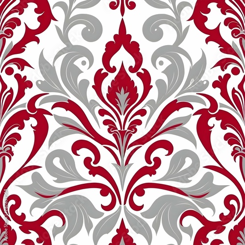 rococo pattern white background design.