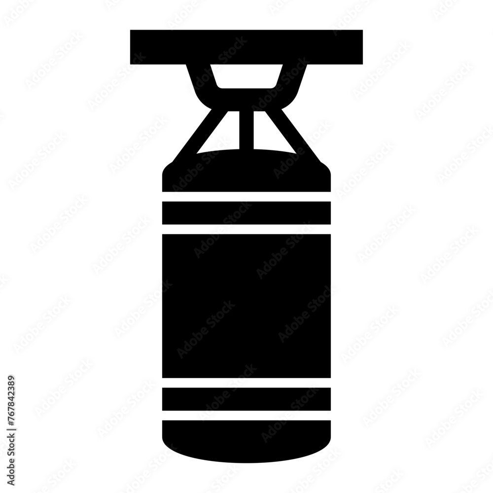 Punching Bag glyph icon Punching Bag glyph icon