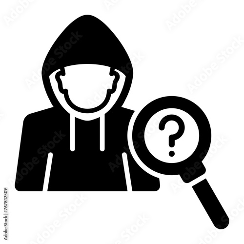   Suspect glyph icon photo