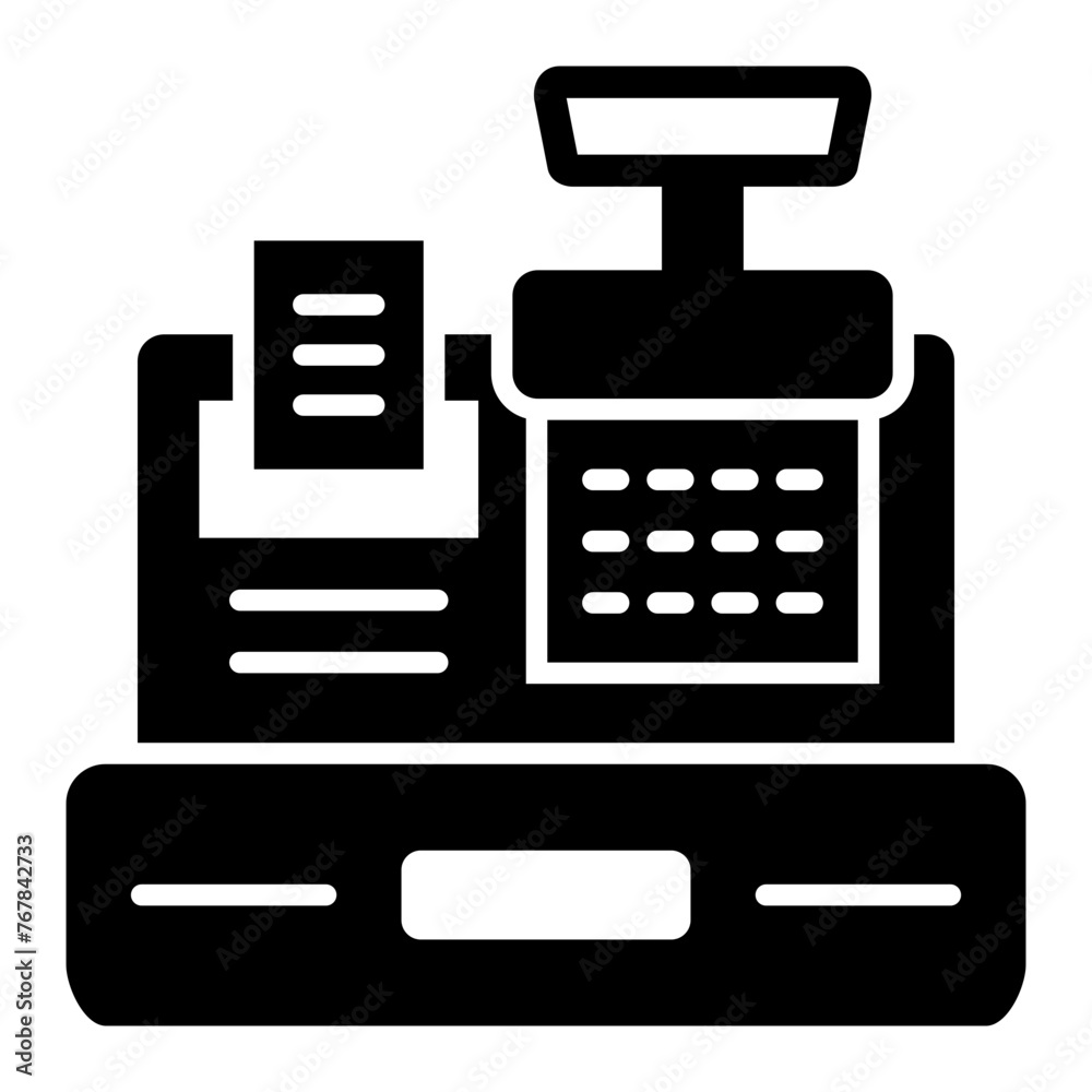 Cash Machine glyph icon Cash Machine glyph icon