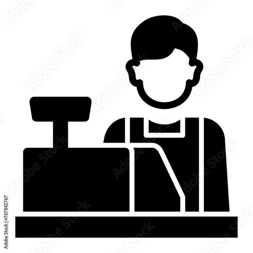   Cashier glyph icon