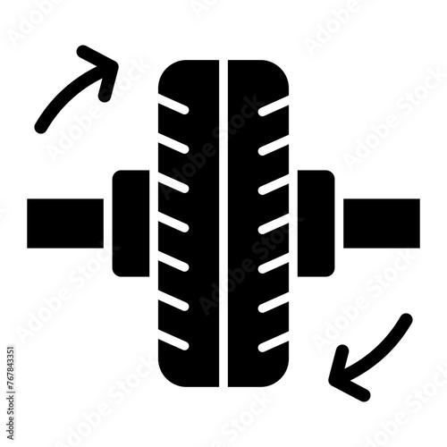   Wheel Balancing glyph icon