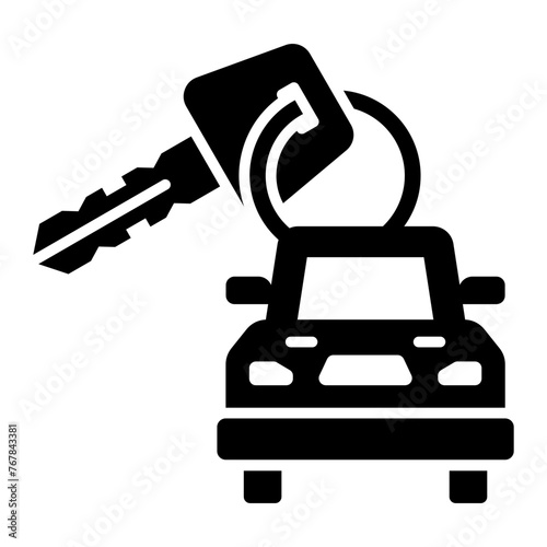   Car Rental glyph icon