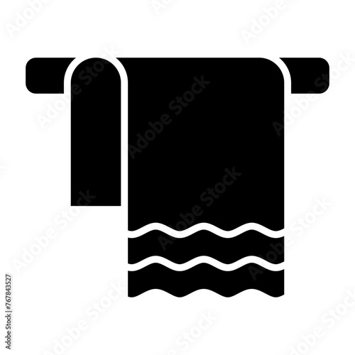   Towel glyph icon
