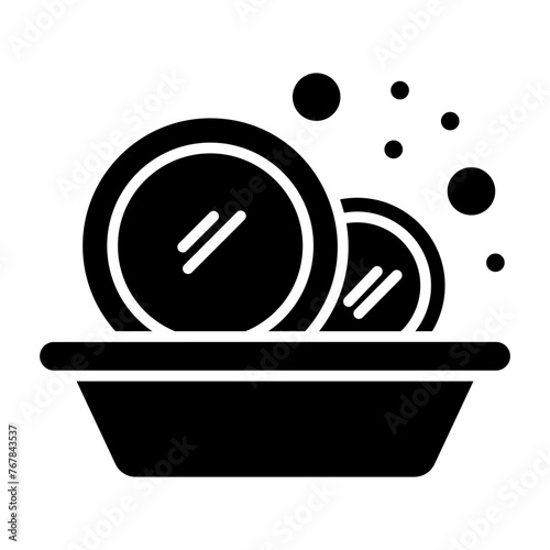   Washing Dishes glyph icon
