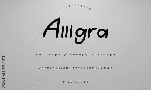 Lettering signature font isolated on background. brus style alphabet. Vector logo letters.