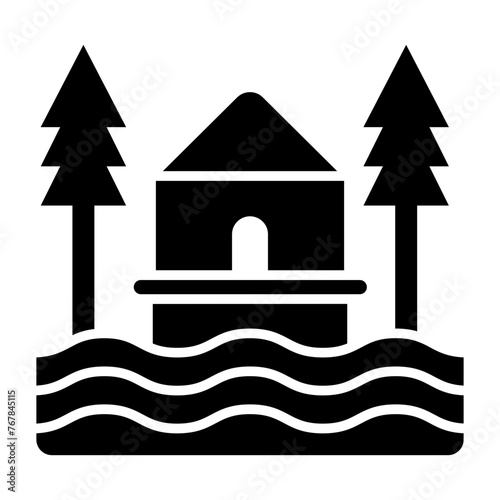   Nature Retreat glyph icon