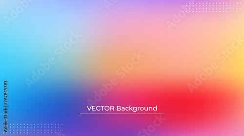 Wallpaper Mural Smooth and blurry colorful gradient mesh background. Modern bright rainbow colors. Easy editable soft colored vector banner template. Premium quality Torontodigital.ca