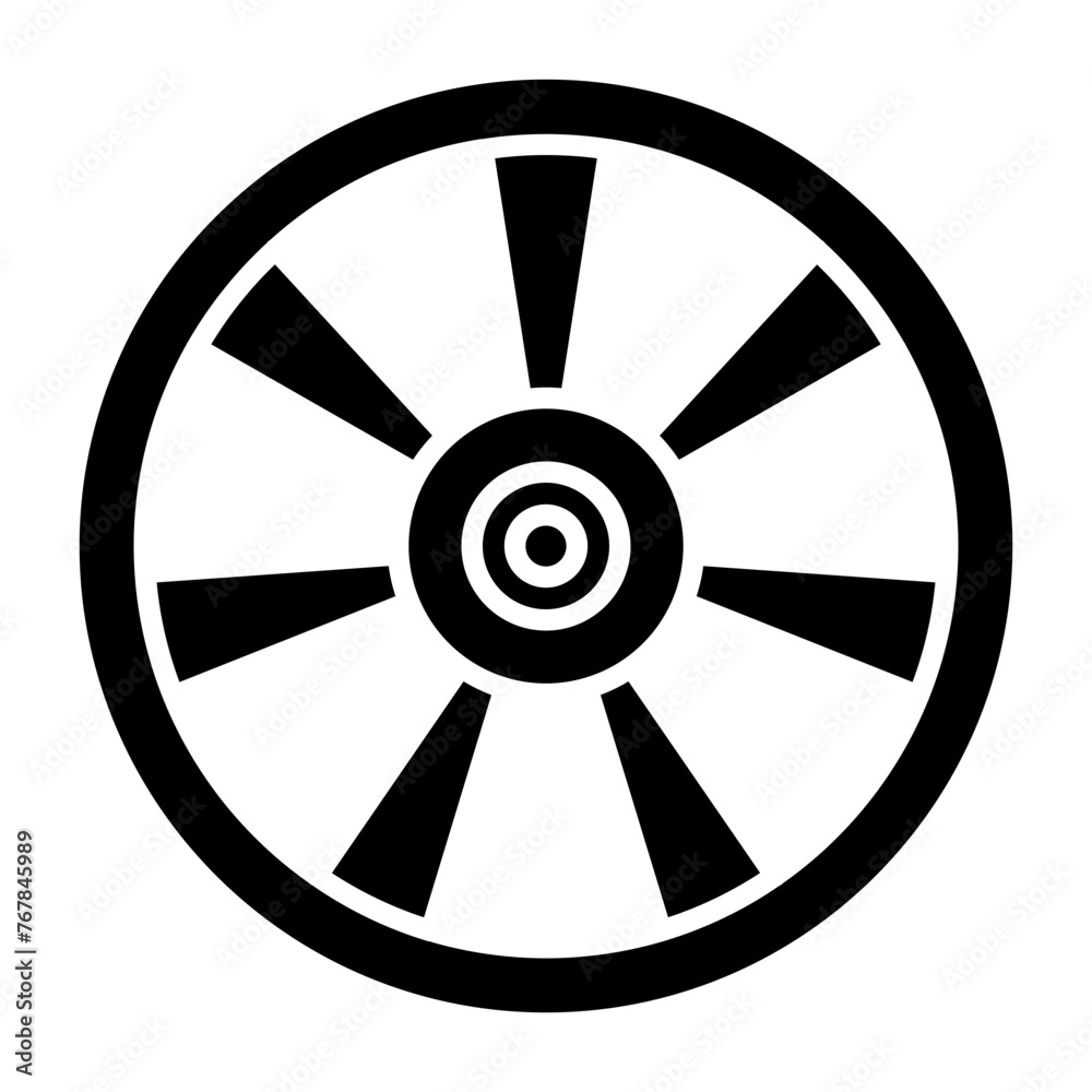 Cricket Wagon Wheel glyph icon