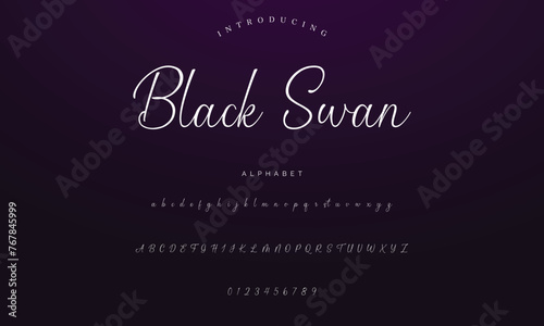 Lettering signature font isolated on background. brus style alphabet. Vector logo letters.
