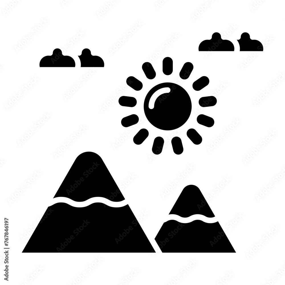 Sunny Perspective glyph icon Sunny Perspective glyph icon