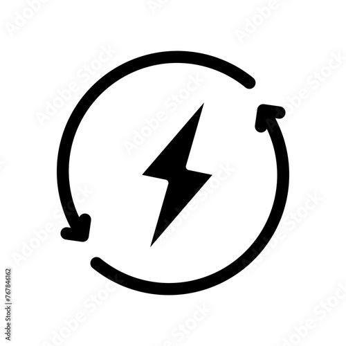 Renewed Energy glyph icon