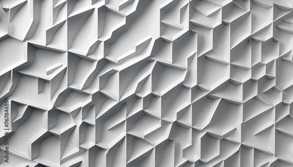 Abstract geometric shapes in white colors, 3D effects, dynamic trendy modern design as background, texture materials for technical packaging design, conceptual wall design,
Abstract geometric shapes in white colors, 3D effects, dynamic trendy modern design as background, texture materials for technical packaging design, conceptual wall design,