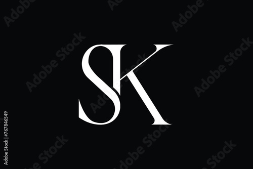 SK, KS, S, K, Abstract Letters Logo Monogram