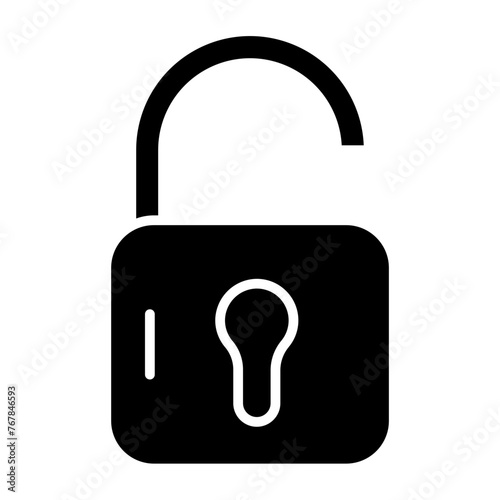 unlock glyph icon