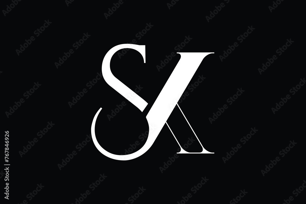 SK, KS, S, K, Abstract Letters Logo Monogram