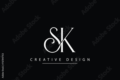 SK, KS, S, K, Abstract Letters Logo Monogram