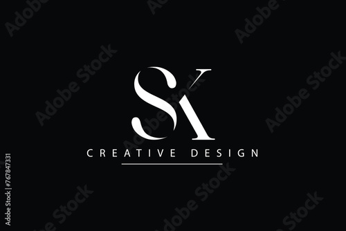 SK, KS, S, K, Abstract Letters Logo Monogram