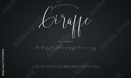 signature Font Calligraphy Logotype Script Brush Font Type Font lettering handwritten
