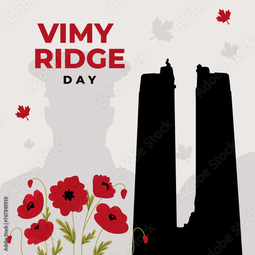 Vimy Ridge Day Illustration vector background. Vector eps 10