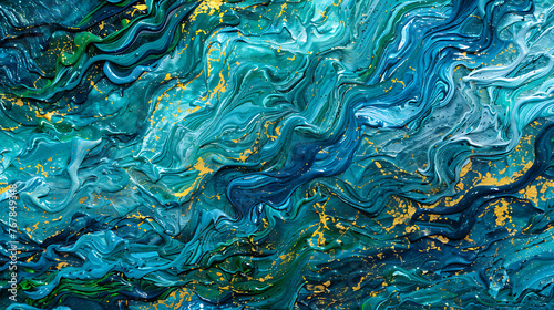 Abstract background with blue colored sea waves